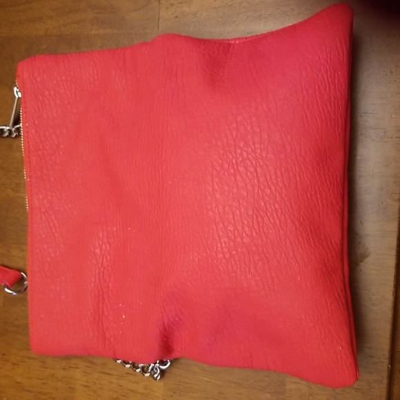 Express reddish bag with silver chain - Picture 2 of 8